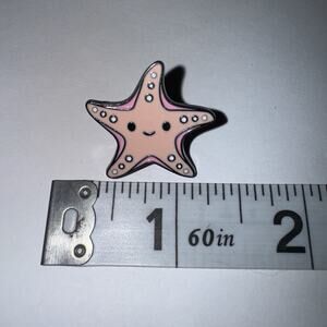 Smiley Happy Pink Starfish Pin Brooch